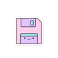 Kawaii floppy disk vinyl sticker