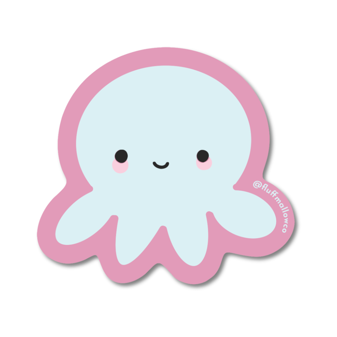 Smol & cute kawaii octopus vinyl sticker