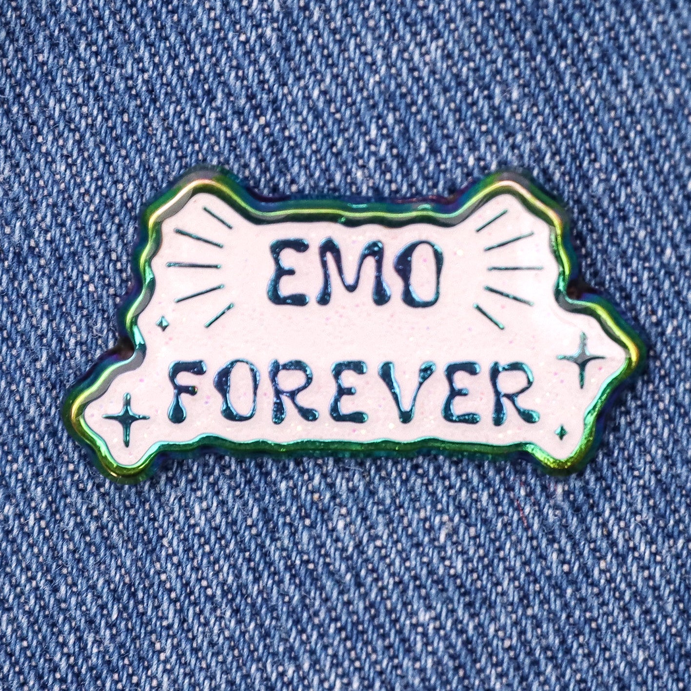 Emo forever enamel pin