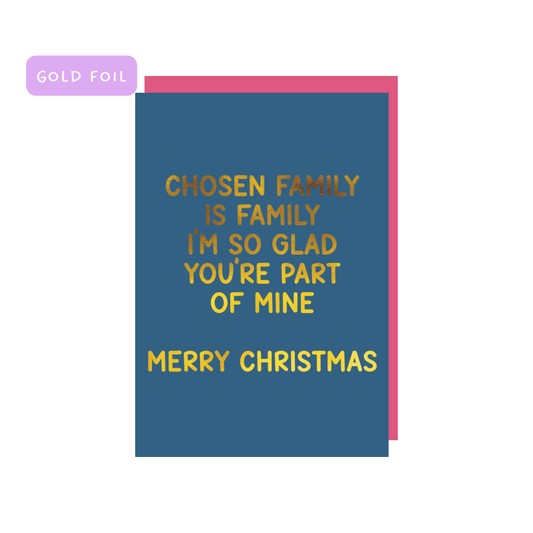 Merry Christmas chosen family greeting card