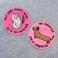 No meanies only weenies  plush velvet iron-on Patch