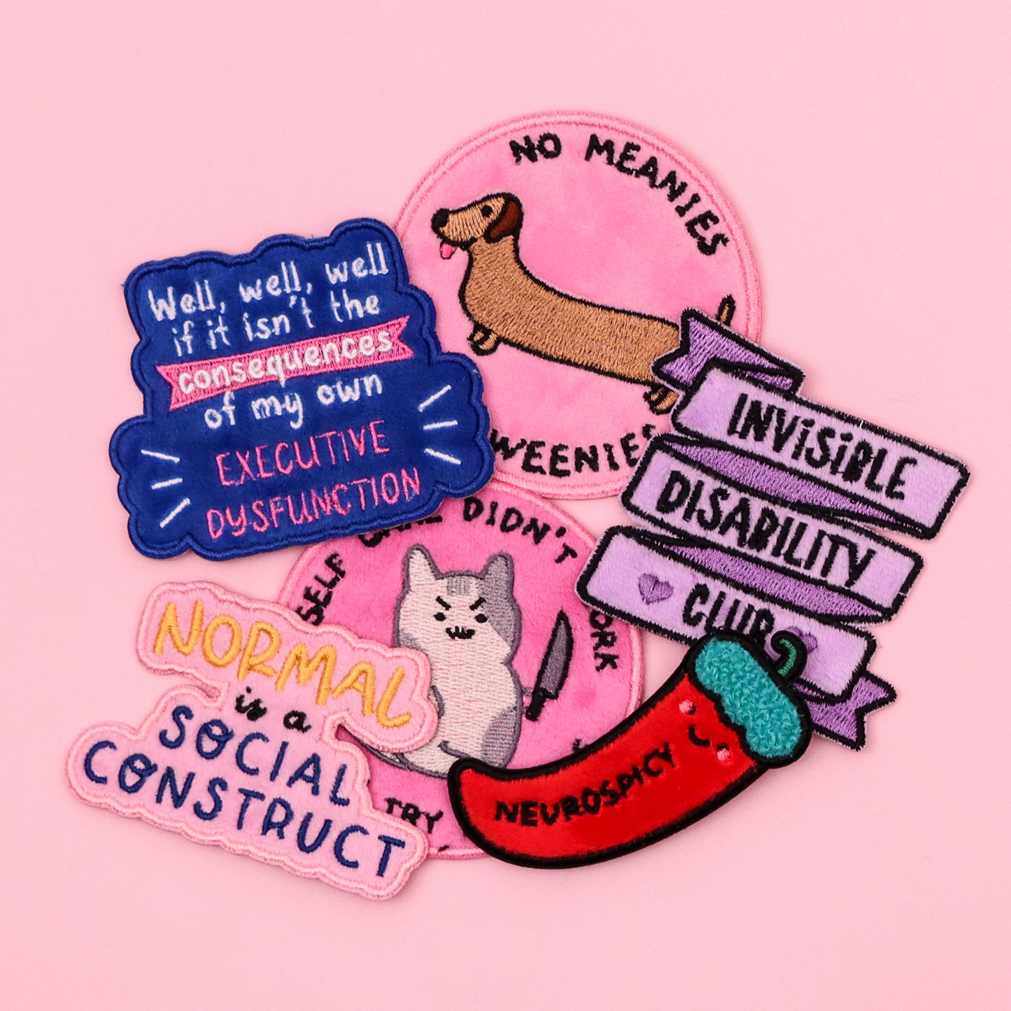 Normal is a Social construct plush velvet iron-on Patch