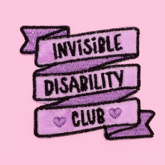 Invisible disability club embroidered flag  iron-on patch