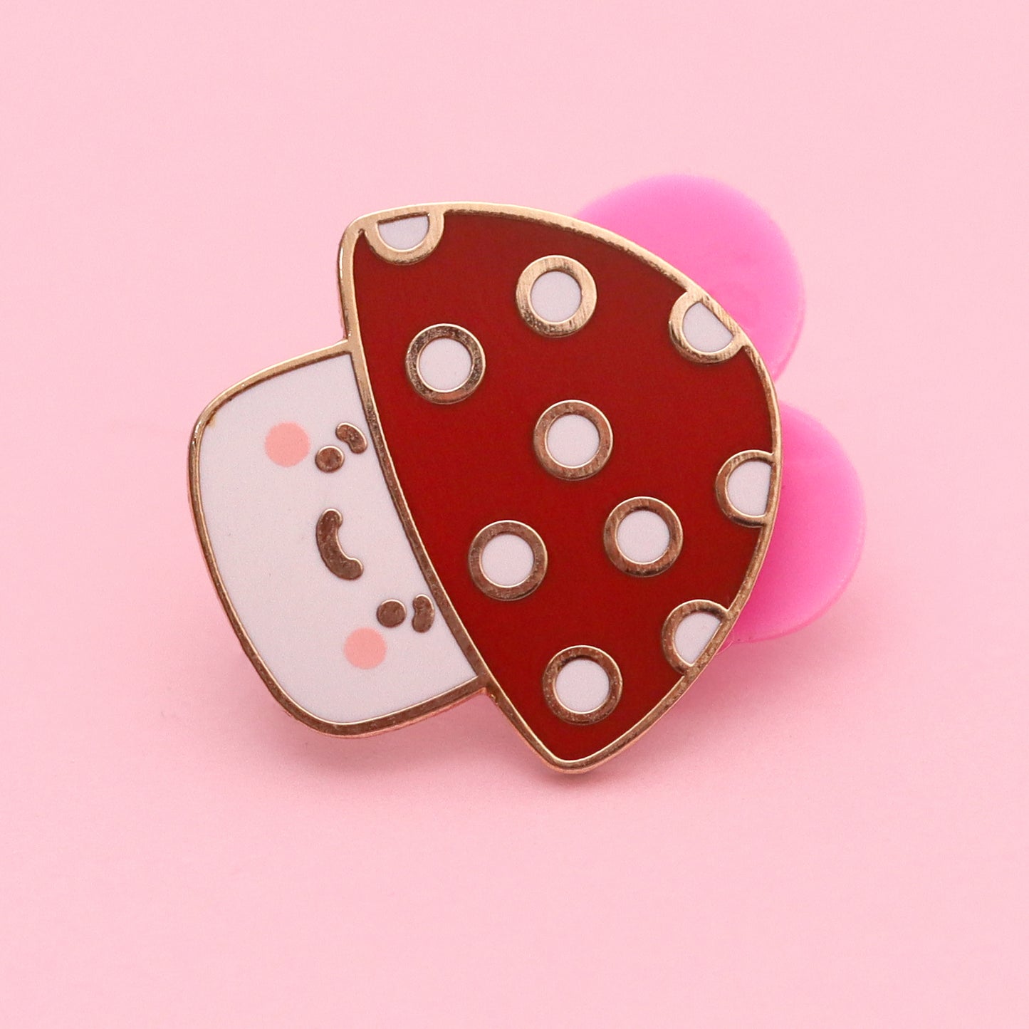 Kawaii mushroom enamel pin