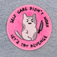 Kawaii kitty let's try revenge  plush velvet iron-on Patch