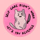 Kawaii kitty let's try revenge  plush velvet iron-on Patch