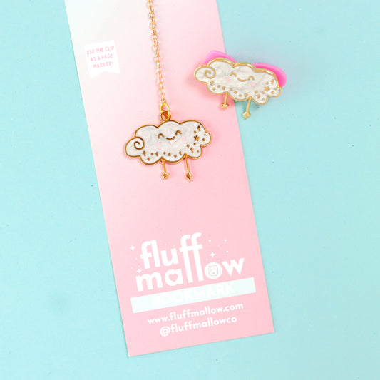 kawaii cloud chain bookmark cute