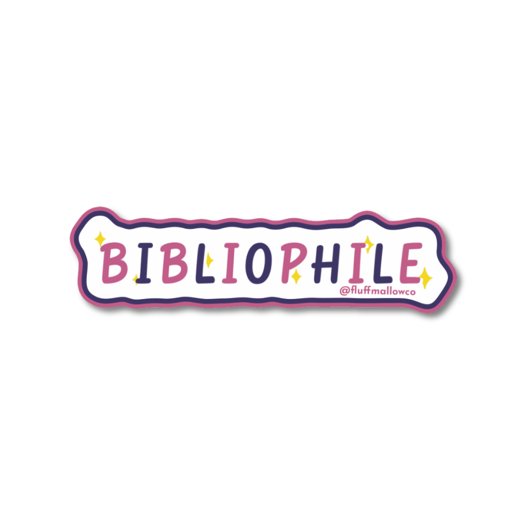 Bibliophile reading vinyl sticker